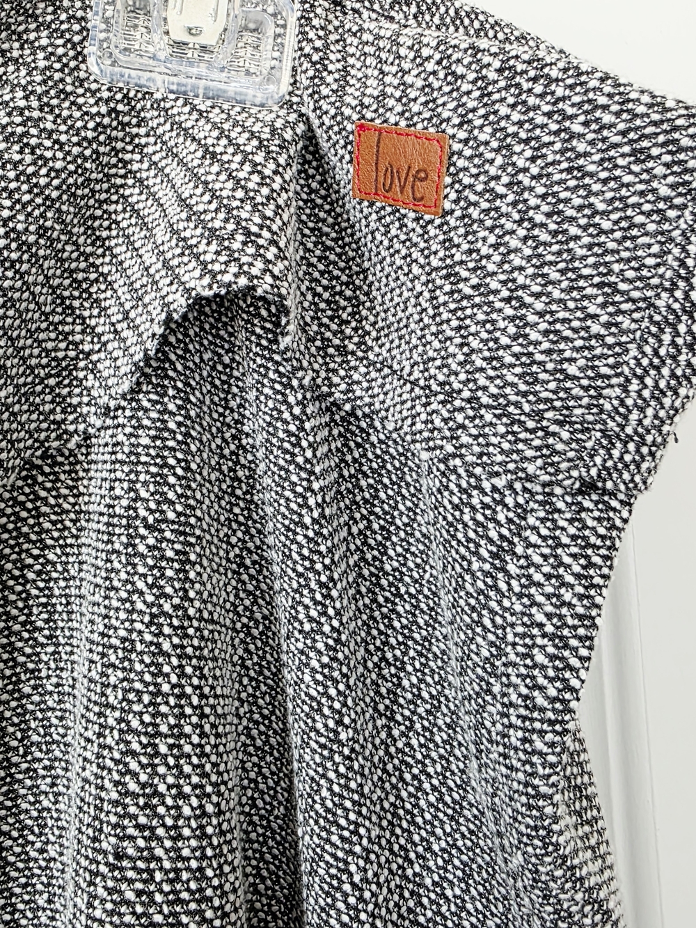 Peace Love World Gray & White Asymmetrical Knit Skirt - Picture 5 of 7
